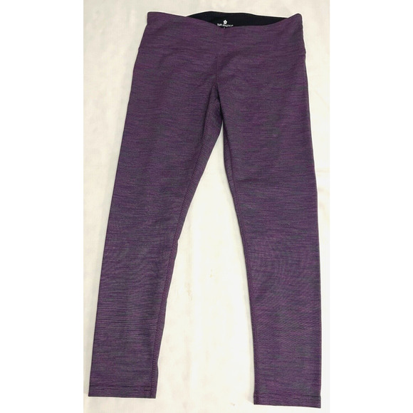 TUFF ATHLETICS Size L Womens Purple Stretch Pull On Athletic Ankle Leggings - Picture 1 of 7